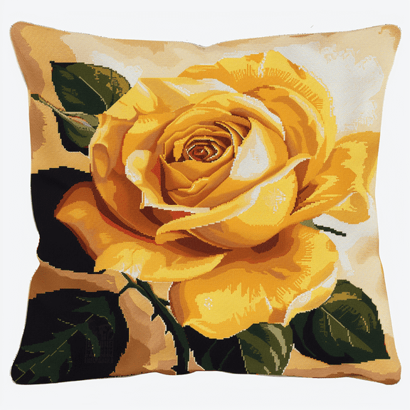 Bouquet Cross Stitch Pillow Cases Kit , 45X45CM , Cross Stitch Kits for Beginner (11 Count)