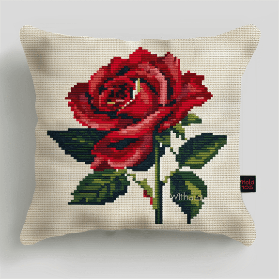 Bouquet Cross Stitch Pillowcases Kits , 45X45CM , Cross Stitch Kits for Beginner (11 Count)