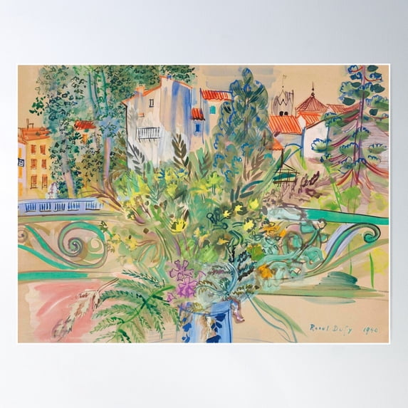 Bouquet De Mimosas By Raoul Dufy - Vintage Art Poster Wall Art, Modern Wall Decor For Living Room Bedroom, 12x18 UNFRAMED
