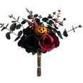 thumbnail image 1 of Bouquet-Fall&nbsp;Decor-Black Halloween Flowers Bouquet – Orange and Black Artificial for Halloween Home Decor Gothic Indoor Decoration Bathroom Kitchen Table Centerpiece Arrangement, 1 of 4