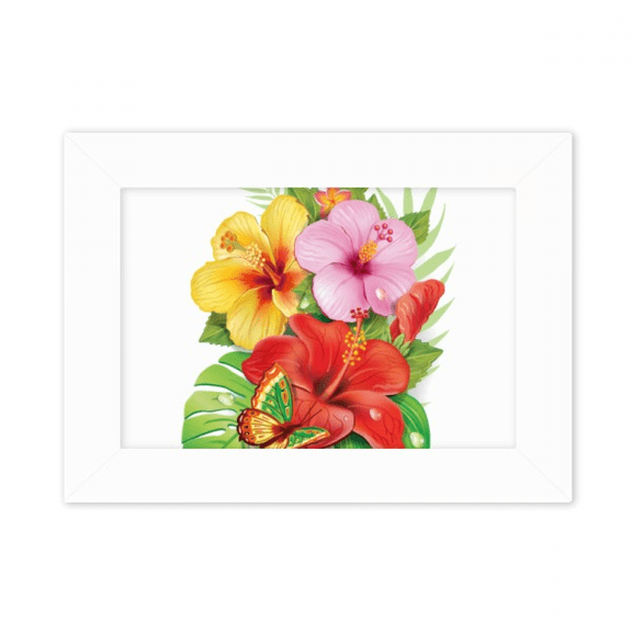 Bouquet Flowers Best Wish Photo Mount Frame Picture Art Painting Desktop 5x7 inch
