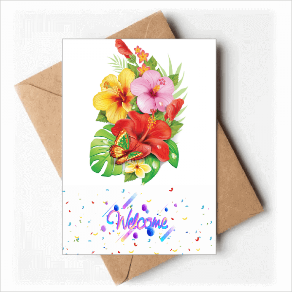 Bouquet Flowers Best Wish Welcome Back Greeting Cards Envelopes Blank
