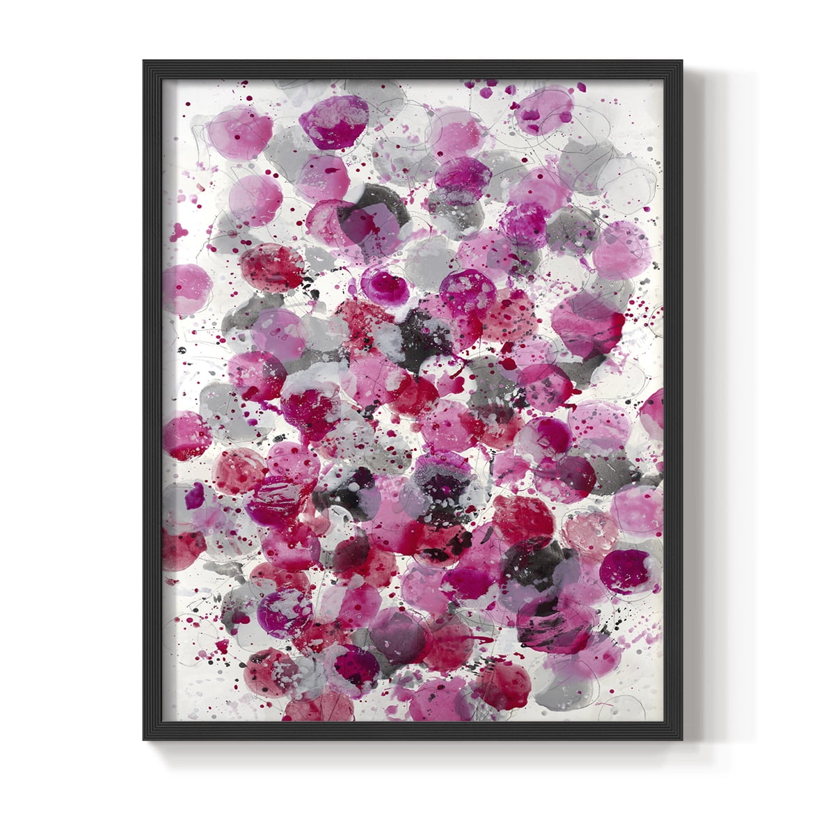 Bouquet Framed Print in Black Solid Wood Framed Print No Nail Hanging