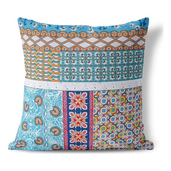 Bouquet Haven Indoor/Outdoor Pillow in White 28x28