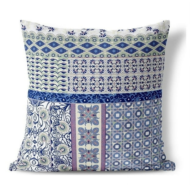 Bouquet Haven Indoor/Outdoor Pillow with Removable Cover in White 20x20
