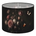 thumbnail image 1 of Bouquet Linen Drum Lampshades Roses Butterflies Dark Vintage Floral Still Life Pink 13"x13"x10" Light Shade for Table Lamps Floor Lamp Shades Lampshade Replacement Assembly Required, 1 of 8