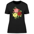 thumbnail image 1 of Bouquet Of An Anemone And Roses T-Shirt Women -Image by Shutterstock, Female XX-Large, 1 of 4