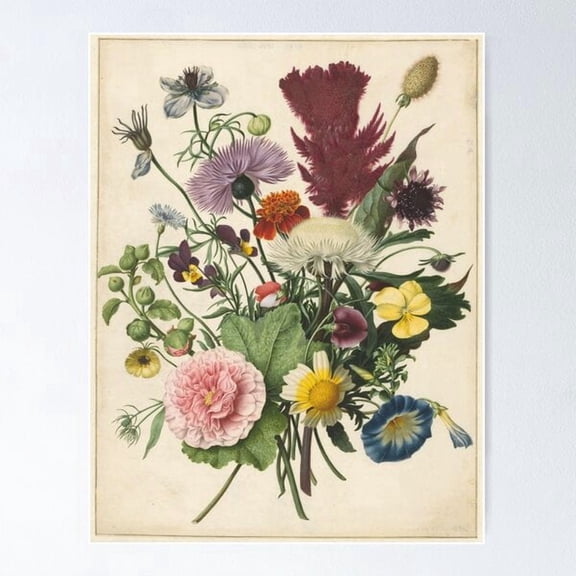 Bouquet Of Flowers Anonymous 1680. Poster , Poster Print Only