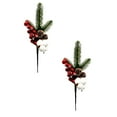 thumbnail image 1 of Bouquet Of Flowers Cuttings Needles Flower Branch Accessories Holiday Decoration Simulation Plant Red Fruit Berry Fruit Branch, 1 of 9