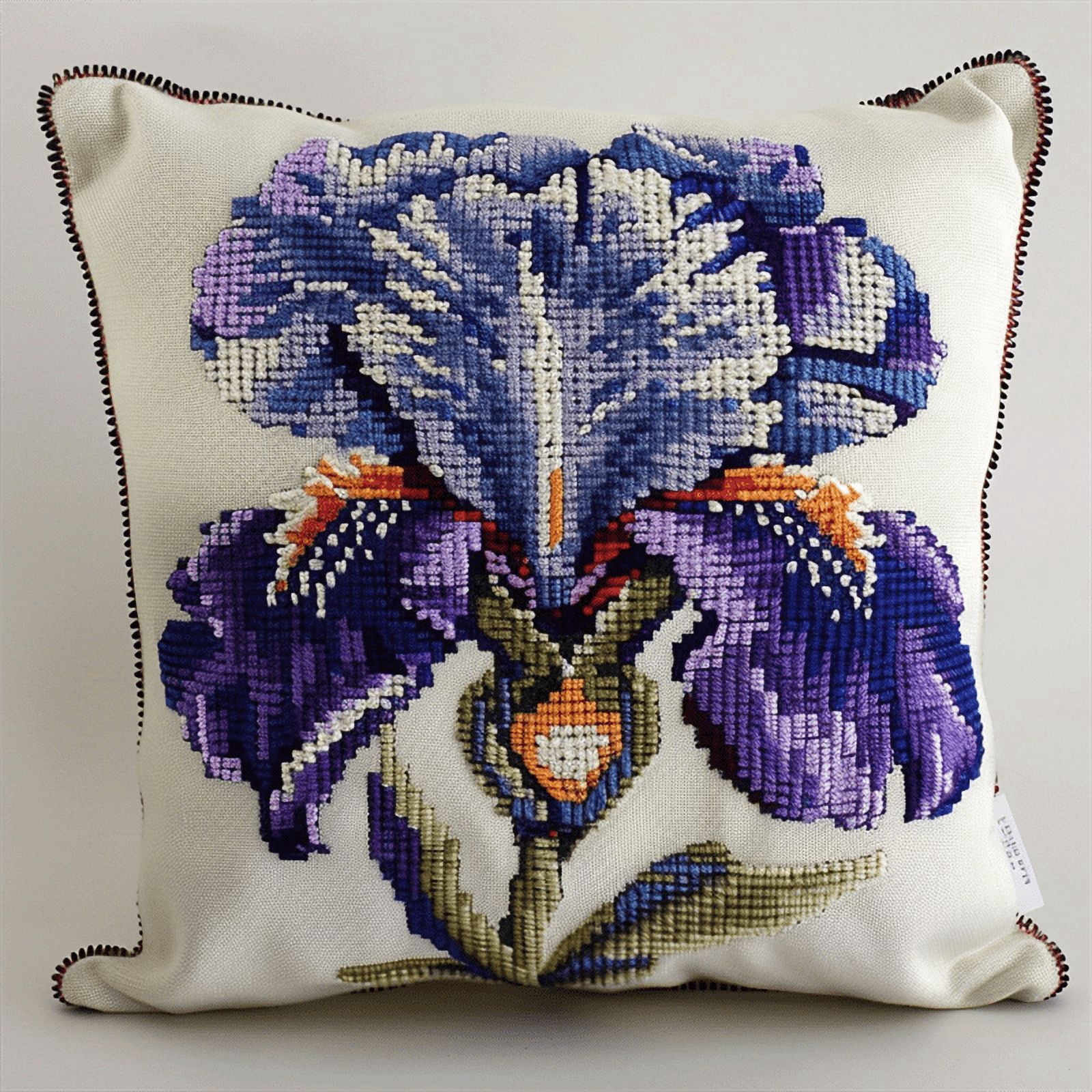 Bouquet Printed Cross Stitch Pillow Case Kits , 17.72" x 17.72" , Cross Stitch Kits Stamped (11 Count)