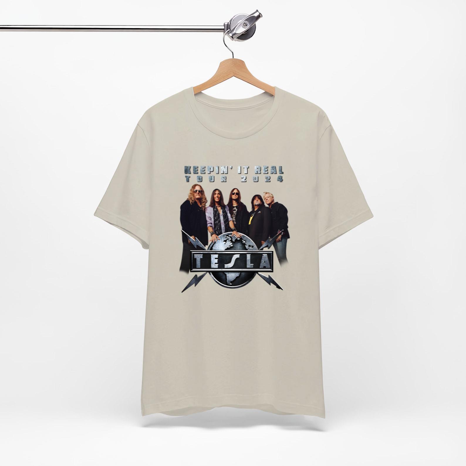 Bouquet Shirts, Tesla Band Keepin' It Real U.S. Tour 2024 Unisex T