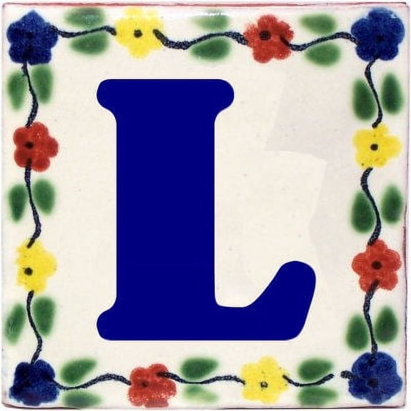 Bouquet Talavera Clay House Letter L, Set of 2 pcs