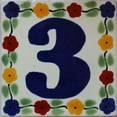thumbnail image 1 of Bouquet Talavera Tile Number Three, Set of 2 pcs, 1 of 1