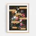thumbnail image 1 of Bouquet of Vintage Oil Painting Flowers, Modern Collage  - Photography Floral Botanical Flowers Vintage Fruit Oak Framed Wall Art Print 18 x 24 inches, 1 of 15
