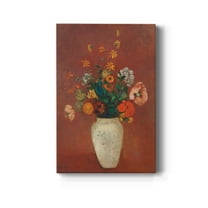 Bouquet in a Chinese Vase Premium Gallery Wrapped Canvas - Ready to Hang - 8 x 12