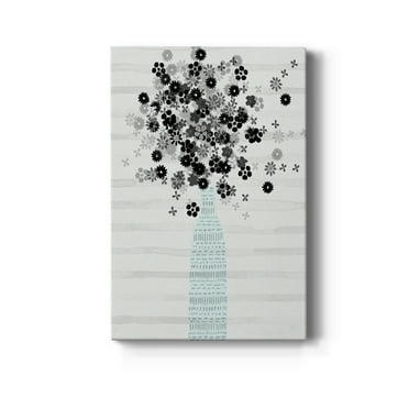 Bouquet of Black & White Premium Gallery Wrapped Canvas - Ready to Hang - 8 x 12