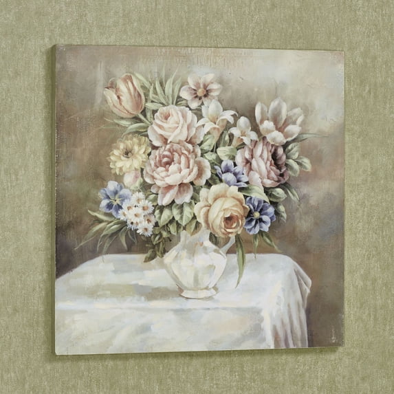 Bouquet of Blooms Canvas Wall Art Multi Pastel