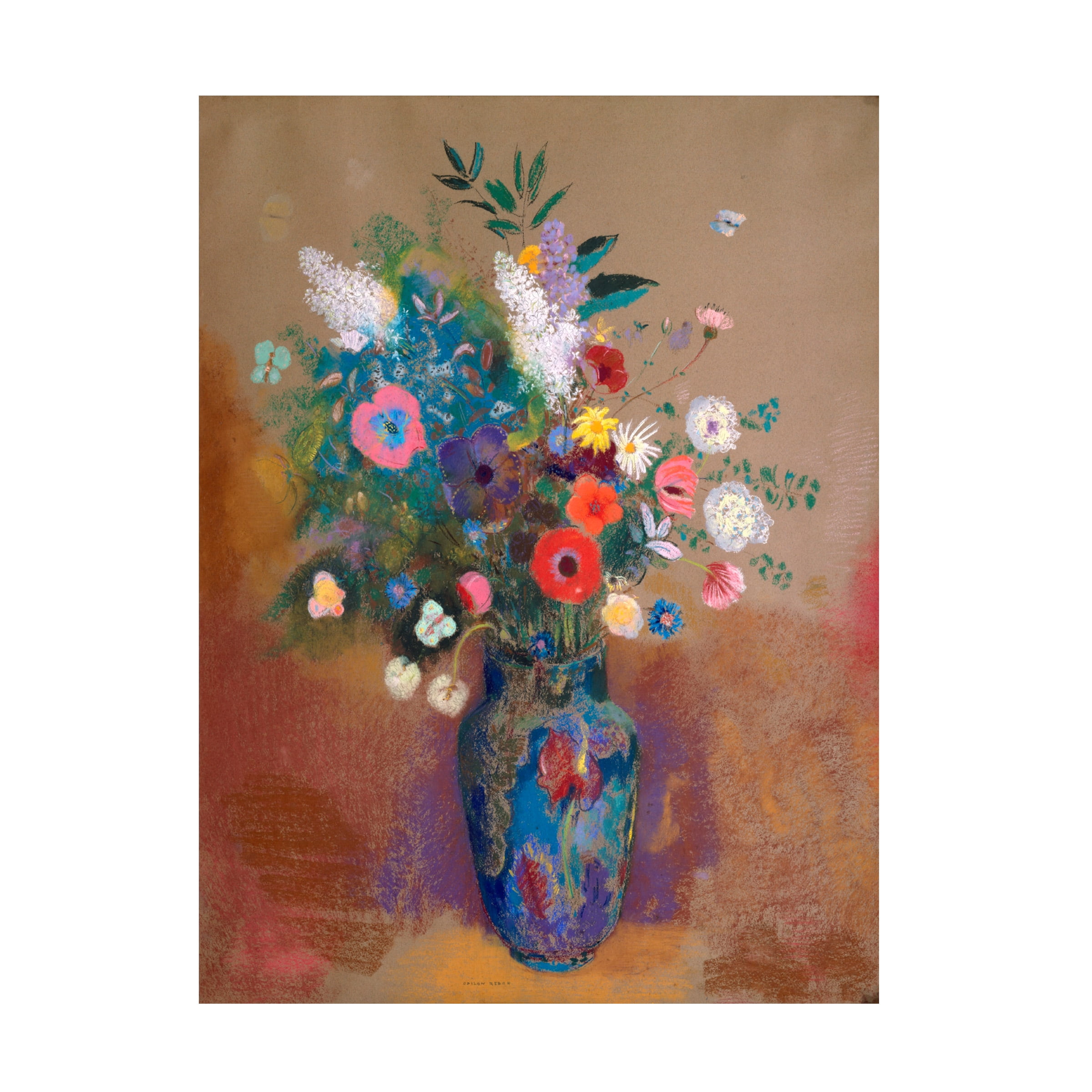 Trademark Fine Art Odilon Redon Bouquet Of Colorful Flowers Canvas Wall Art - 14x19