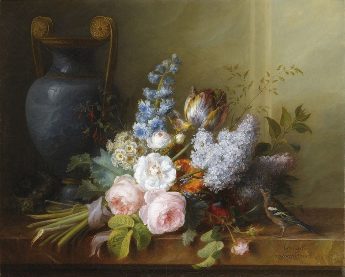 Bouquet of Flowers at t Canvas Art - Cornelis van Spaendonck (24 x 36)
