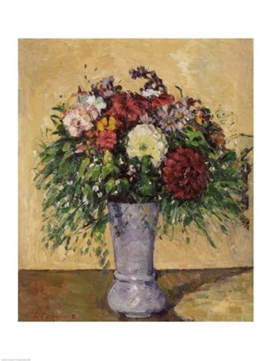 Bouquet of Flowers in a Vase c1877 Canvas Art - Paul Cezanne (24 x 36)