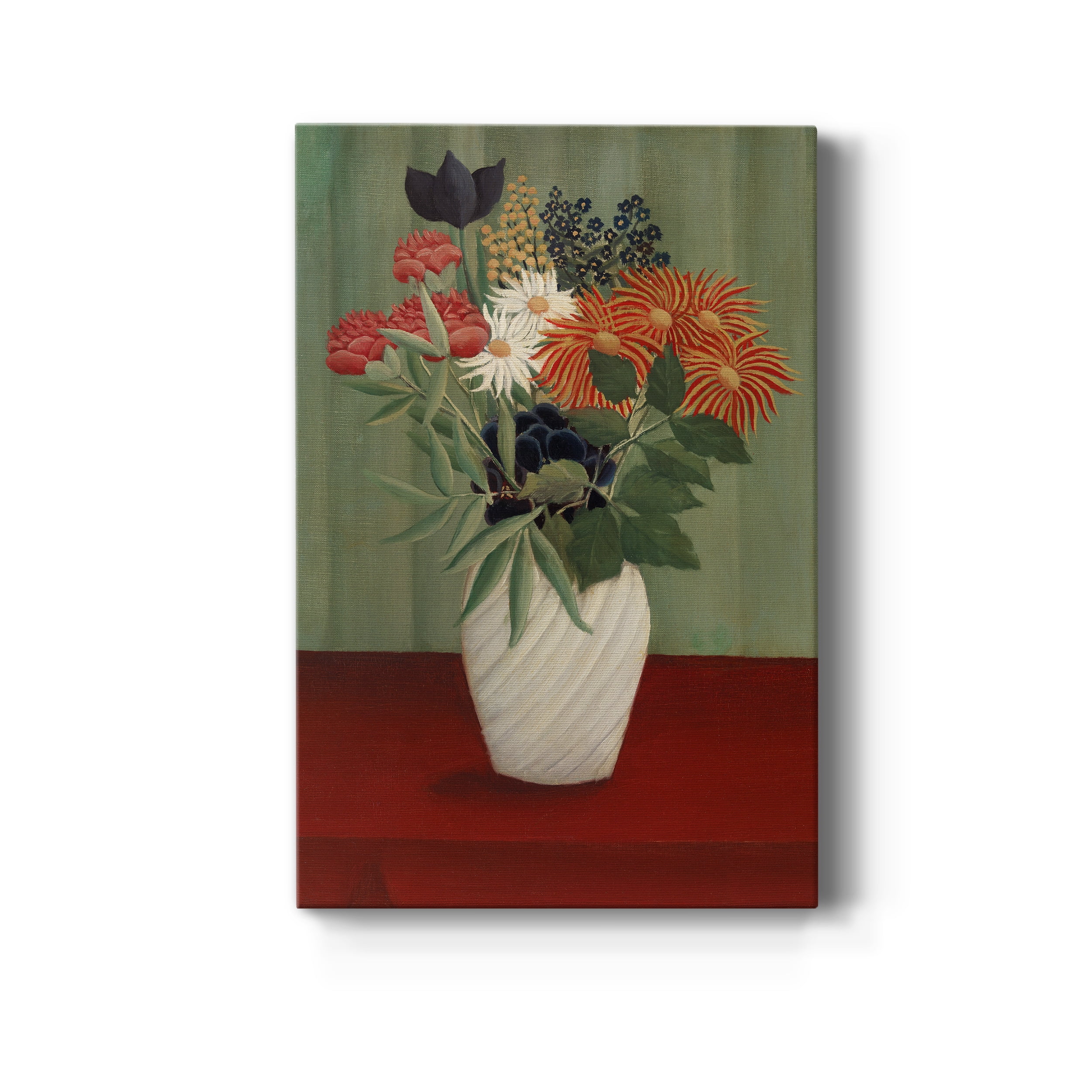 Bouquet of Flowers with China Asters and Tokyos Premium Gallery Wrapped Canvas - Ready to Hang - 40 x 60