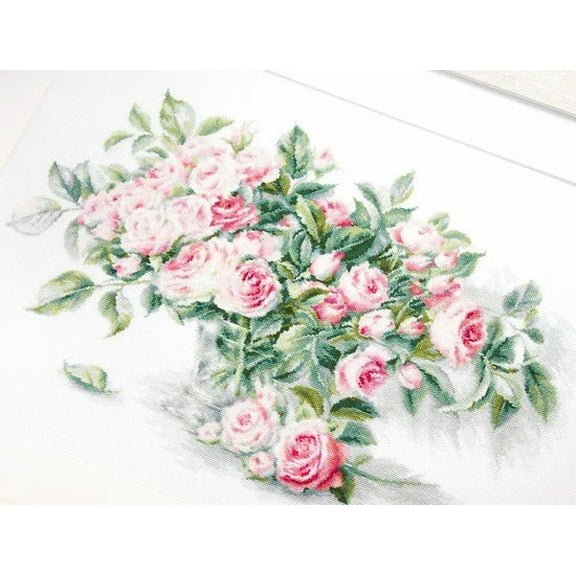 Bouquet of Pink Roses B2286L Counted Cross-Stitch Kit