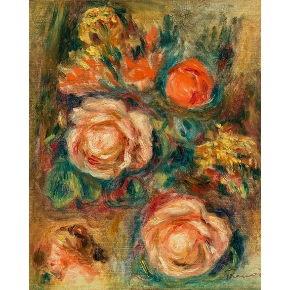Bouquet of Roses 1900 Poster Print by Pierre-Auguste Renoir 57189