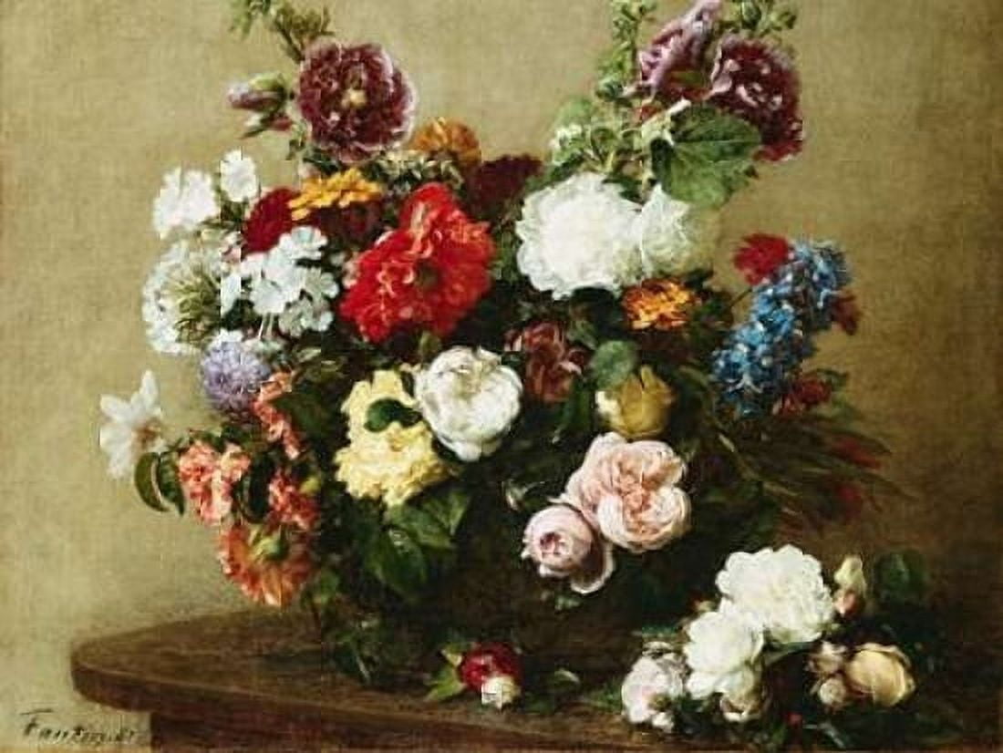 Bouquet of Various Flowers Canvas Art - Henri Fantin-Latour (22 x 28)