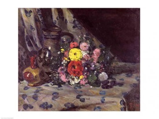 Bouquet of Yellow Dahlias Canvas Art - Paul Cezanne (24 x 18)