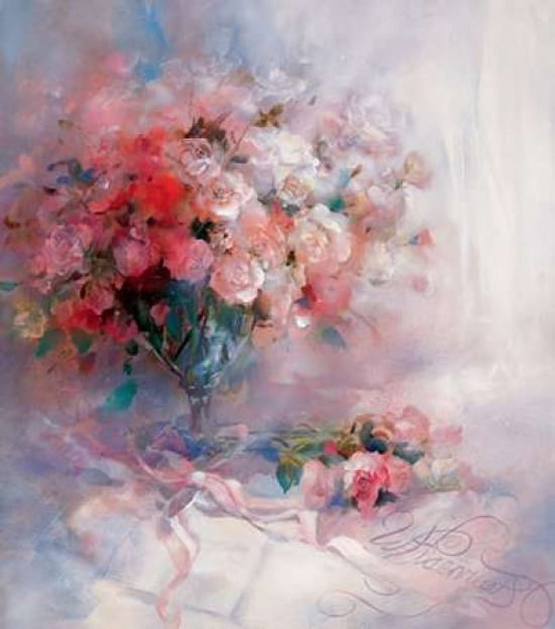 Bouquet of roses Canvas Art - Willem Haenraets (24 x 24)