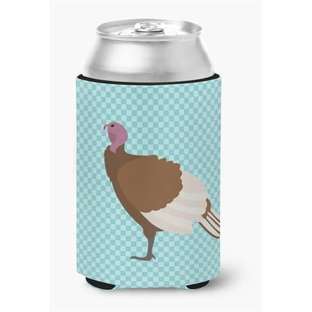 Bourbon Red Turkey Hen Blue Check Can or Bottle Hugger
