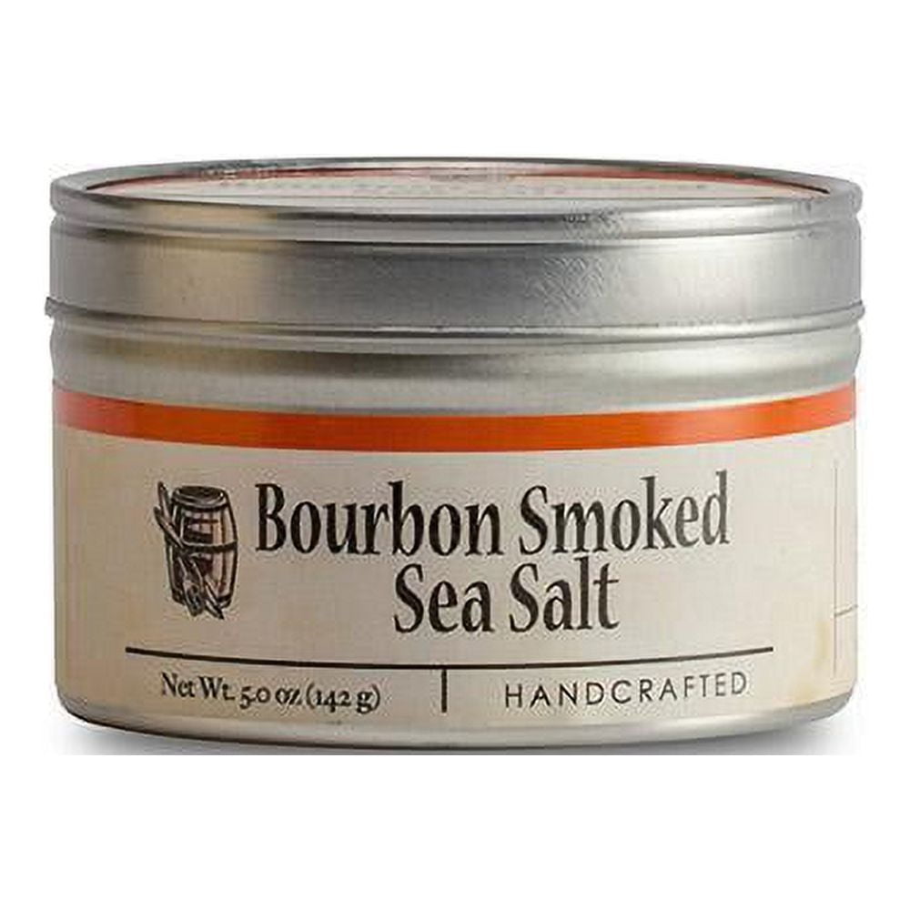 Bulls Bay Saltworks - Bourbon Barrel Smoked Flake Sea Salt - 3.5 Oz Gourmet Smoky Salt