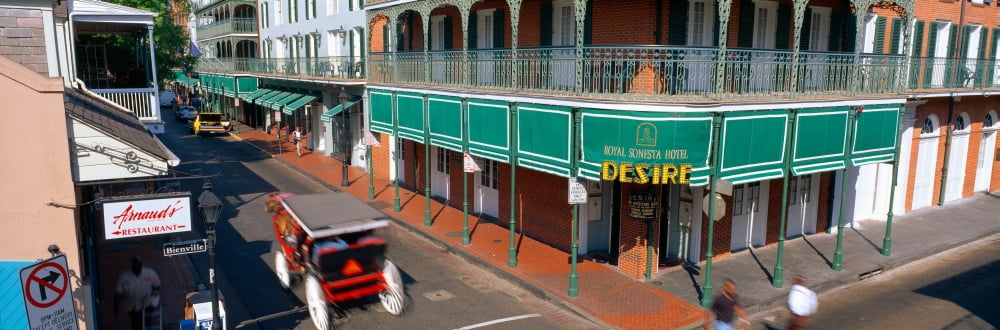 Bourbon Street French Quarter New Orleans Louisiana Canvas Art - Panoramic Images (36 x 12)