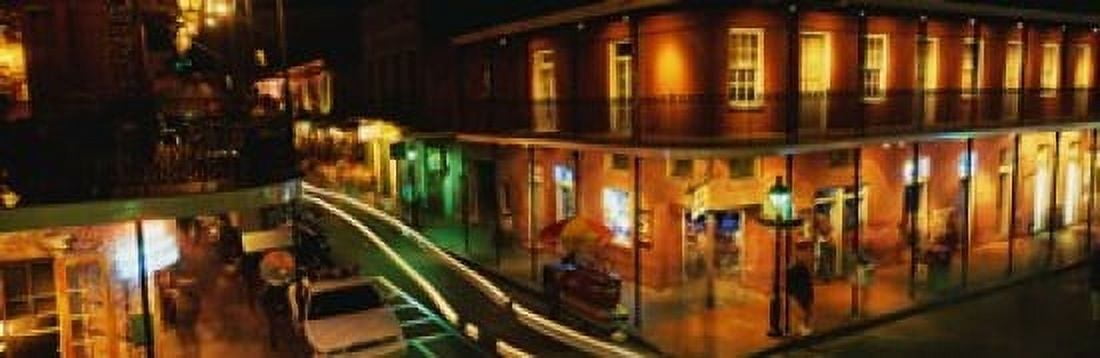 Bourbon Street New Orleans LA Canvas Art - Panoramic Images (18 x 6)