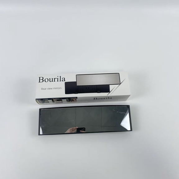 Bourila Rear view mirrors,Rearview Mirror,Universal 12 Inch Interior Clip On Panoramic Rearview Mirror, Anti Glare, Clear Tint, Wide Angle Mirror