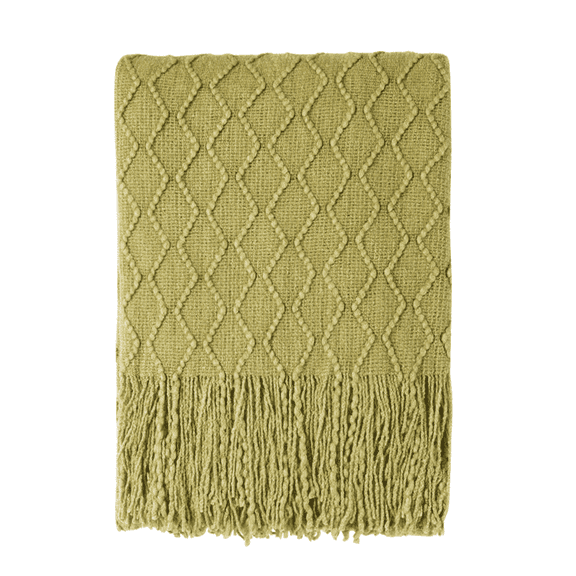 Bourina Olive Green Machine Wash Throw Blanket for Couch Sofa, Suitable for Adult, Soft and Lightweight, 50"⨉60"