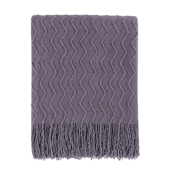 Bourina Rhombus Dark Lavender Throw Blanket for Couch, Suitable for Adult, Soft and Lightweight, 50"⨉60"