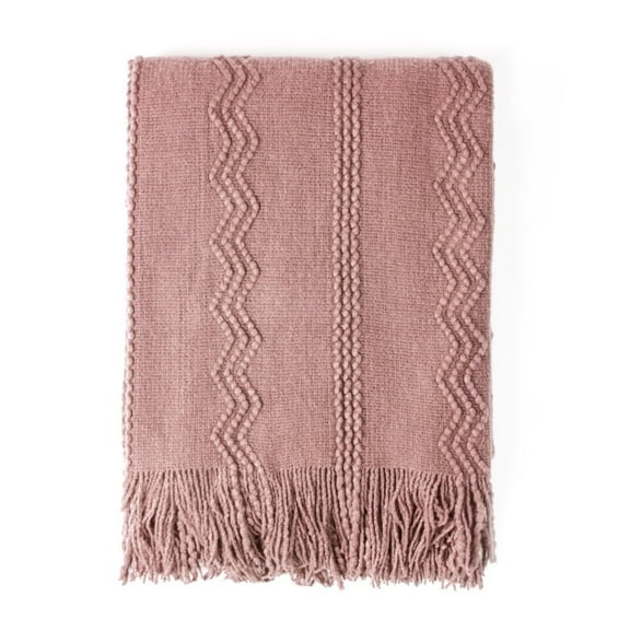 Bourina Rhombus Coral Pink Throw Blanket for Couch, Suitable for Adult, Soft and Lightweight, 50"⨉60"