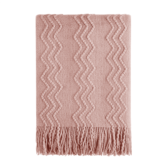 Bourina Rhombus Pink Throw Blanket, Soft and Lightweight, 60"⨉80"