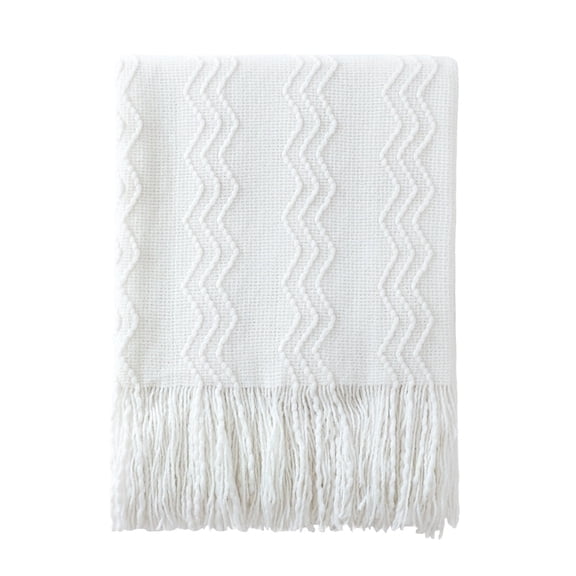 Bourina Off White Throw Blanket for Couch, Suitable for Adult, Soft and Lightweight, 60"⨉80"