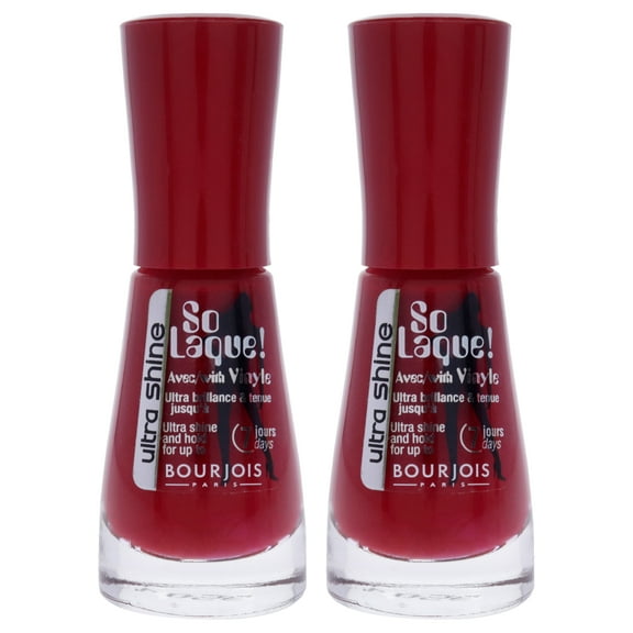 Bourjois So Laque Ultra Shine - # 24 Rouge Escarpin - Pack of 2 , 0.3 oz Nail Polish