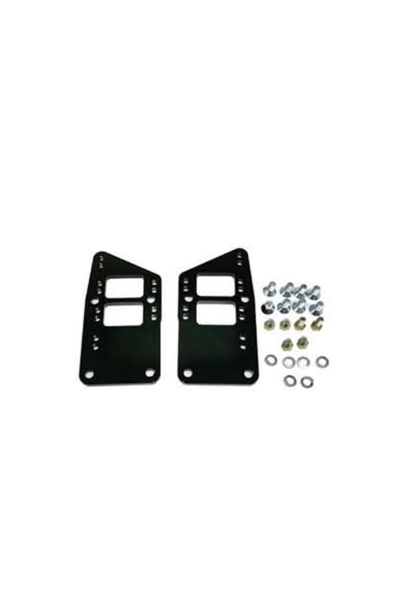 Billet Aluminum LS Swap Conversion Motor Mount Adapter Plates, Clear Anodized