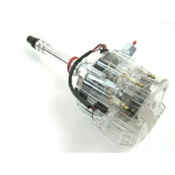 Bous Performance D33101C HEI Electronic Distributor Flat Cap with 65K Coil for SBC 350 BBC 454, Clear