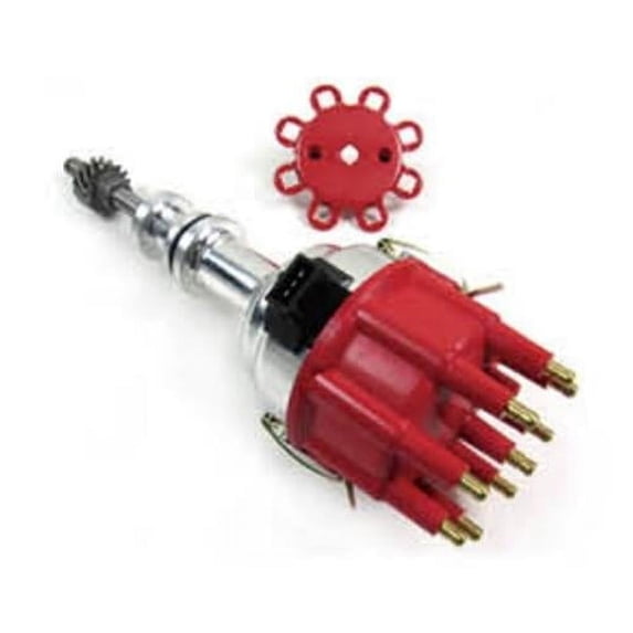 Bous Performance D33182RD Race Pro Billet Ready to Run Electronic Distributor Cap for SB Ford 289-302, Red