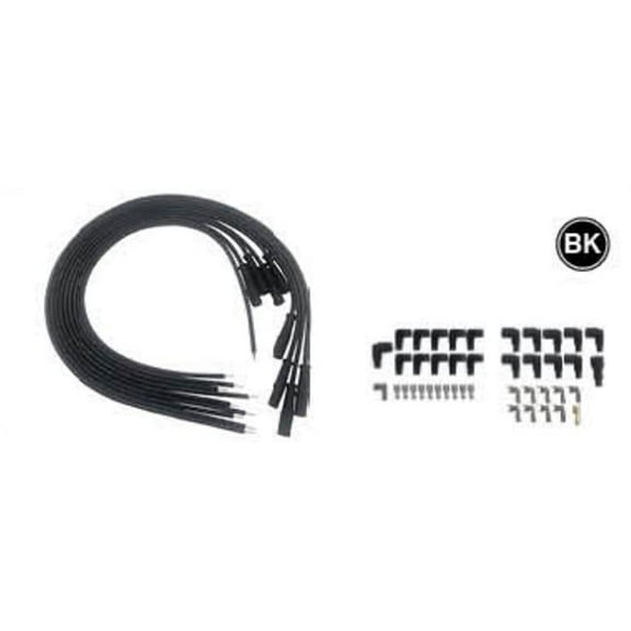 Bous Performance D33201BK 9.5 mm Ignition Straight Boot Spark Plug Wires, Black