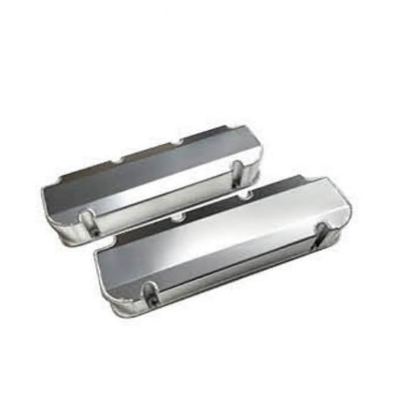 Bous Performance E41364CA BBF Fabricated Aluminum Valve Cover - Short Bolts without Hole, Clear Anodized