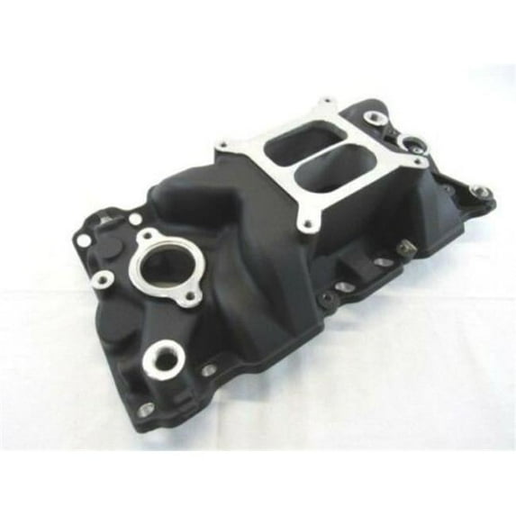 Bous Performance E42404BK Qualifier Intake Manifold for 1957-1995 SBC 350, Black