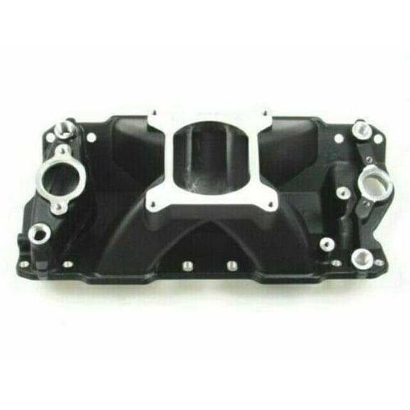 Bous Performance E42407BK High Rise Intake Manifold for 1957-1995 SBC 350, Black