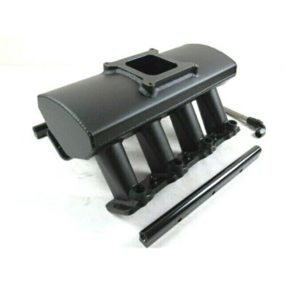 Bous Performance E42619BK LS3-LS92 EFI Fuel System One Carburetors Intake Manifold, Black Anodized