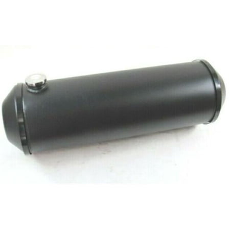 Bous Performance F52036BK 10 x 33 in. & 11 gal Round Spun Aluminum Fuel Tank with Centered Outlet, Black